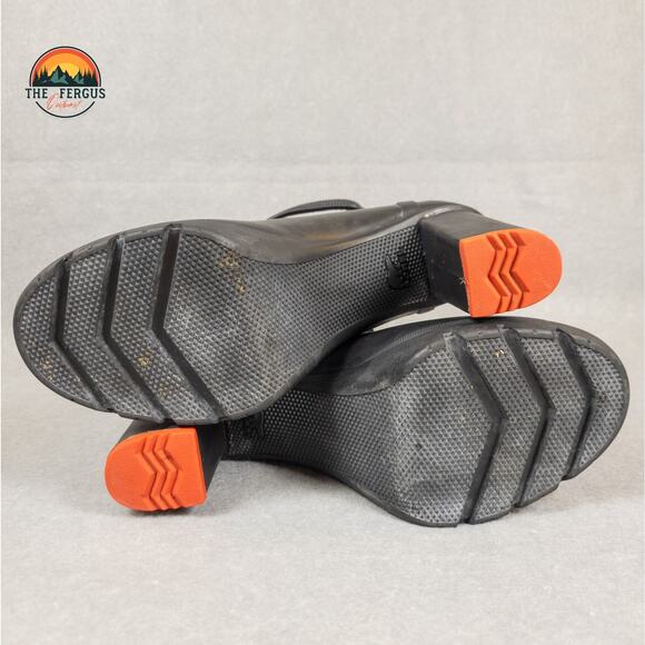 Sorel Medina III Black High Chunky Heel Platform Rain Boot Women's Size 9 - Picture 6 of 16